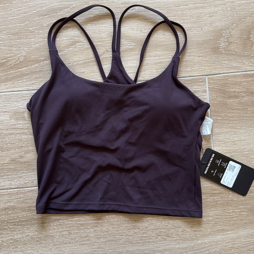 Dark Purple Strappy Crop Top